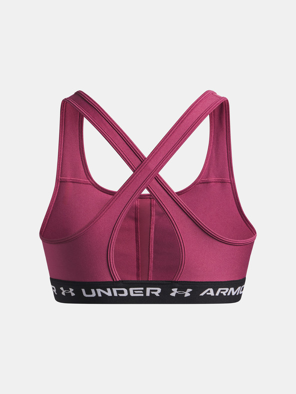 Under Armour Dámska podprsenka Under Armour Crossback Mid Bra-RED