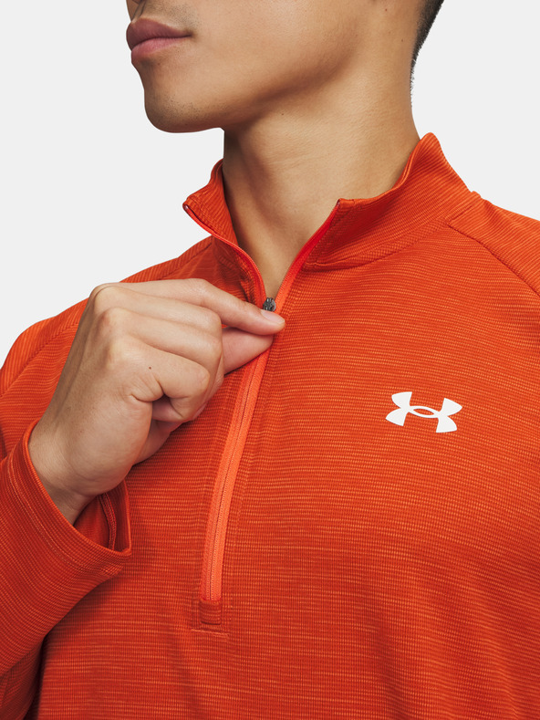 Under Armour Pánske tričko Under Armour UA Tech Textured 1/2 Zip-ORG