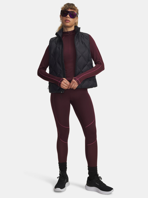 Under Armour Dámske tričko Under Armour UA ColdGear Textured 1/2 Zip-RED