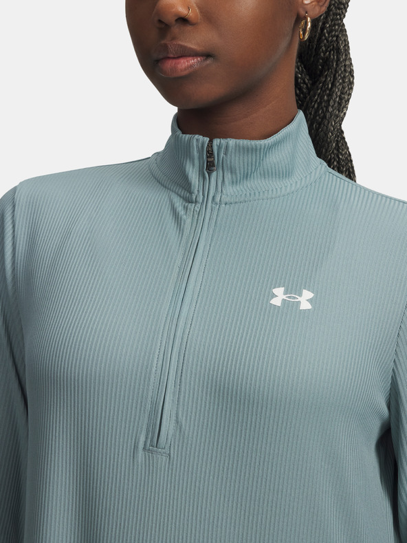 Under Armour Dámske tričko Under Armour Tech Rib 1/2 Zip-GRN