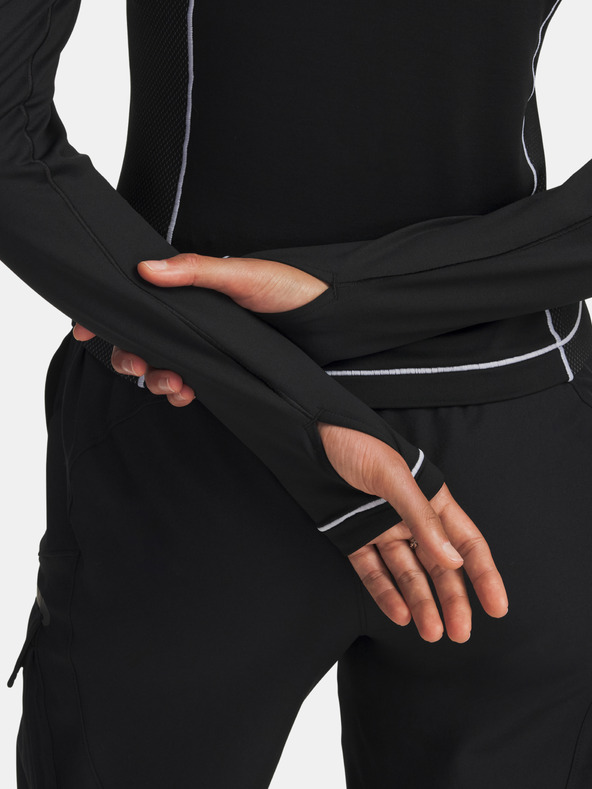 Under Armour Dámske tričko Under Armour UA ColdGear Textured 1/2 Zip-BLK