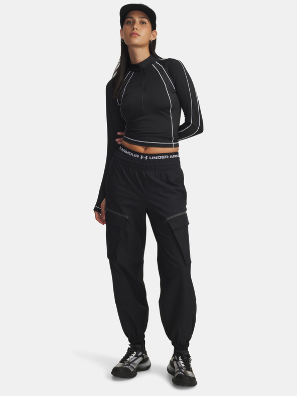 Under Armour Dámske tričko Under Armour UA ColdGear Textured 1/2 Zip-BLK