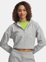 Under Armour Dámska mikina Under Armour Rival Flc Piped HZ Hoodie-GRY