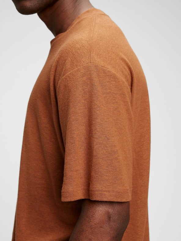 GAP Ľanové tričko s krátkym rukávom GAP