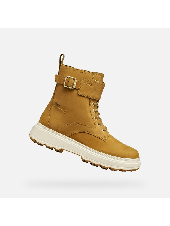 Geox Svetlohnedé dámske členkové topánky Geox Lamidie + Grip ABX