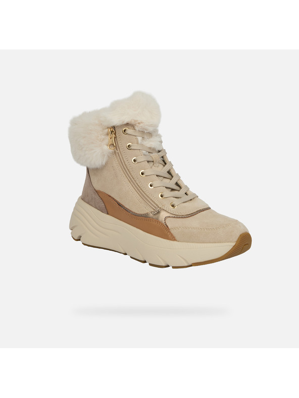 Geox Béžové dámske členkové topánky Geox Diamanta