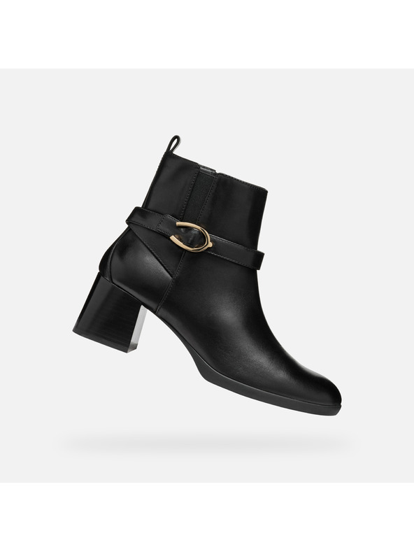 Geox Čierne dámske členkové topánky Geox Walk Pleasure 55