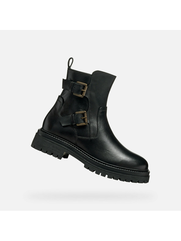 Geox Čierne dámske členkové topánky Geox Iridea