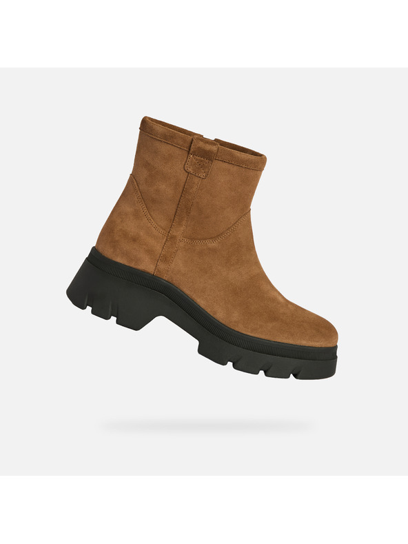 Geox Svetlohnedé dámske členkové topánky Geox Pluette