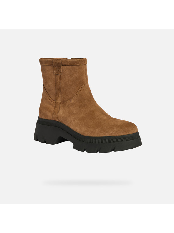 Geox Svetlohnedé dámske členkové topánky Geox Pluette