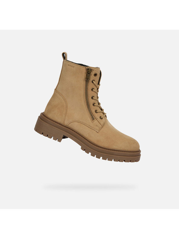 Geox Béžové dámske členkové topánky Geox Iridea