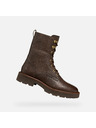 Geox Tmavohnedé dámske členkové topánky Geox Norize