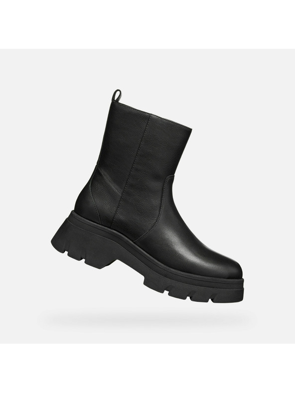 Geox Čierne dámske členkové topánky Geox Pluette