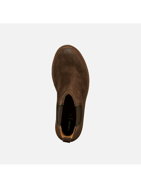 Geox Tmavohnedé dámske členkové topánky Geox Norize