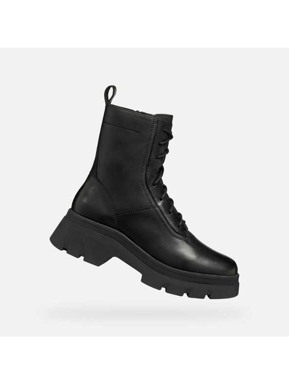 Geox Čierne dámske členkové topánky Geox Pluette