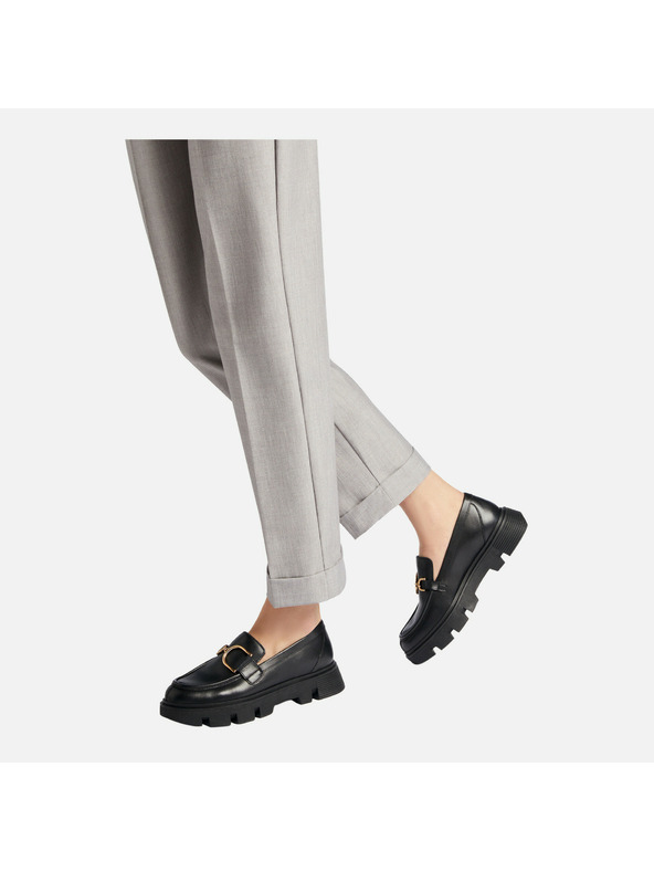 Geox Čierne dámske mokasíny Geox Vilde