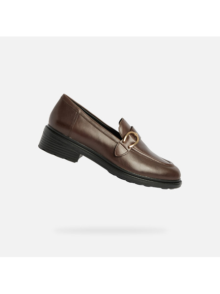 Geox Hnedé dámske mokasíny Geox Walk Pleasure