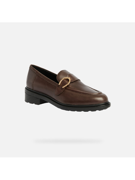 Geox Hnedé dámske mokasíny Geox Walk Pleasure