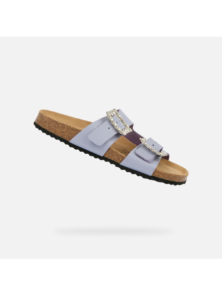 Geox Fialové dámske papuče Geox Brionia R