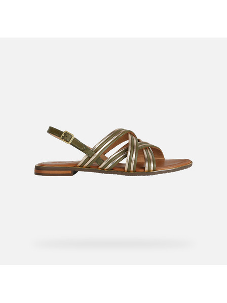 Geox Zelené dámske sandále Geox Sozy Plus