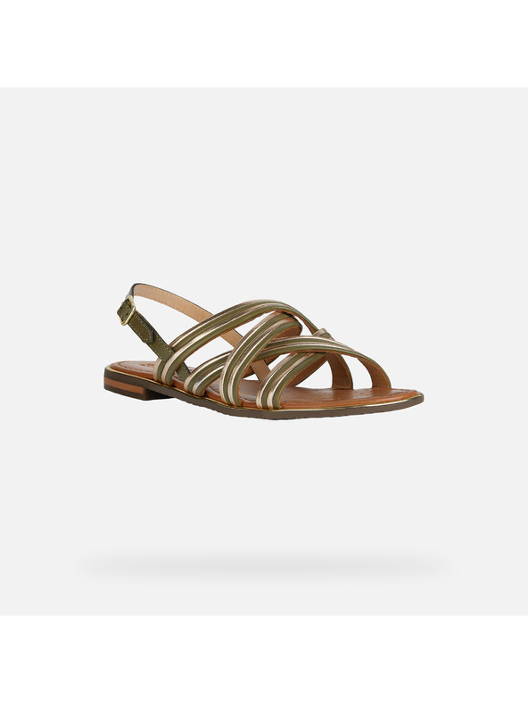 Geox Zelené dámske sandále Geox Sozy Plus