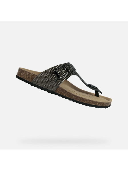 Geox Sivé dámske sandále Geox Brionia