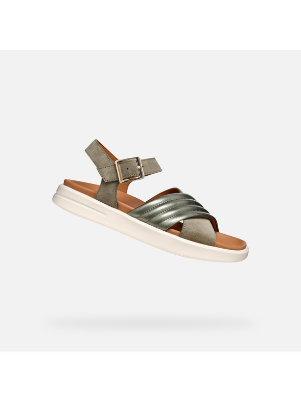 Geox Sivé dámske sandále Geox Xand 2S