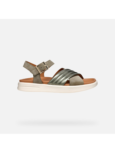 Geox Sivé dámske sandále Geox Xand 2S