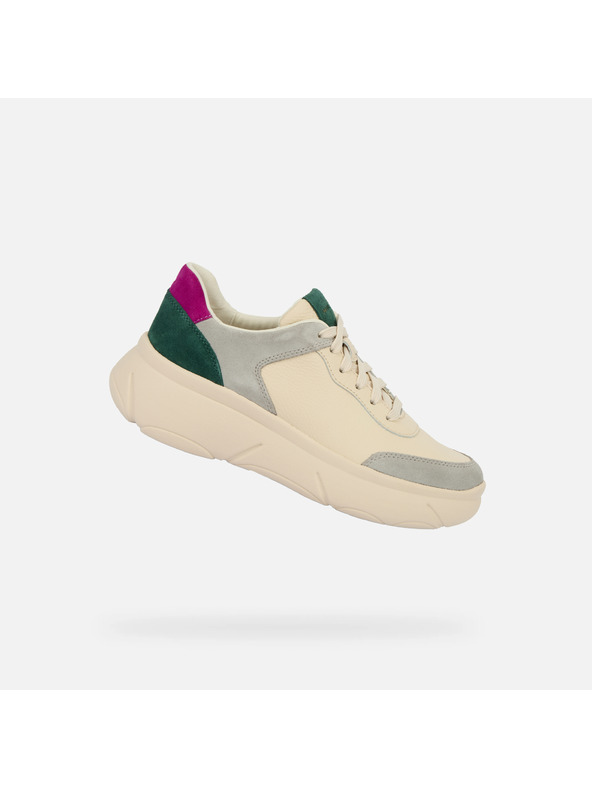 Geox Krémové dámske tenisky Geox Nebula 2.0 X
