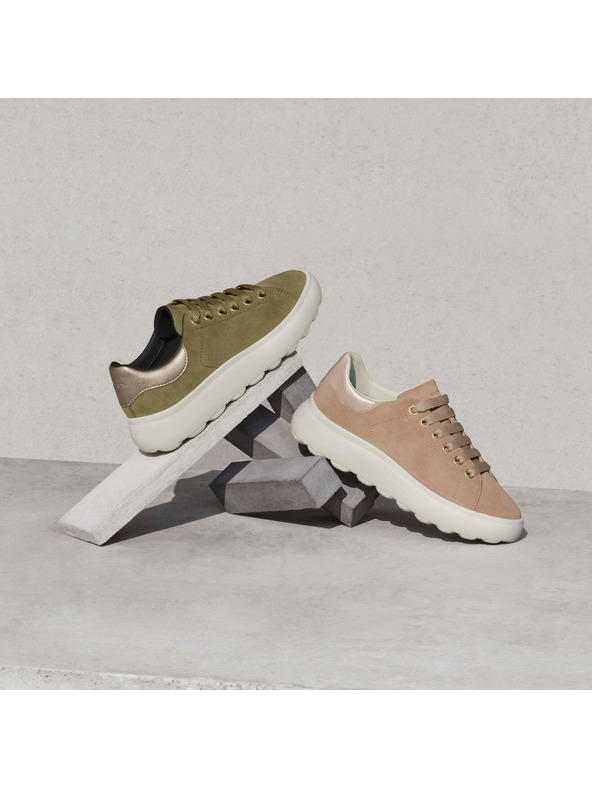 Geox Khaki dámske tenisky Geox Spherica EC4.1