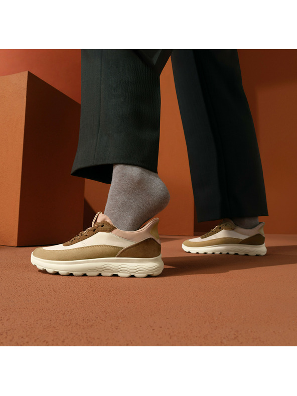 Geox Béžové dámske tenisky Geox Spherica Plus