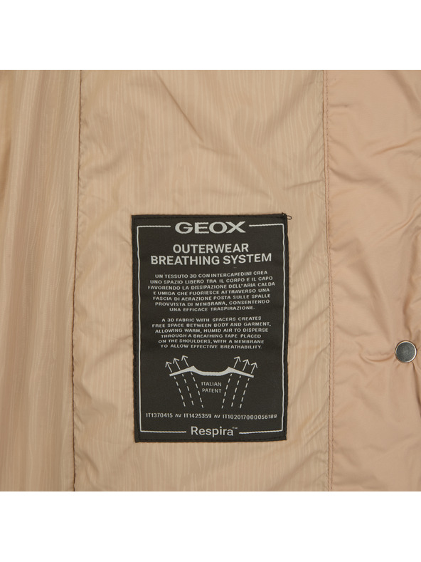 Geox Béžová dámska páperová bunda Geox Catria
