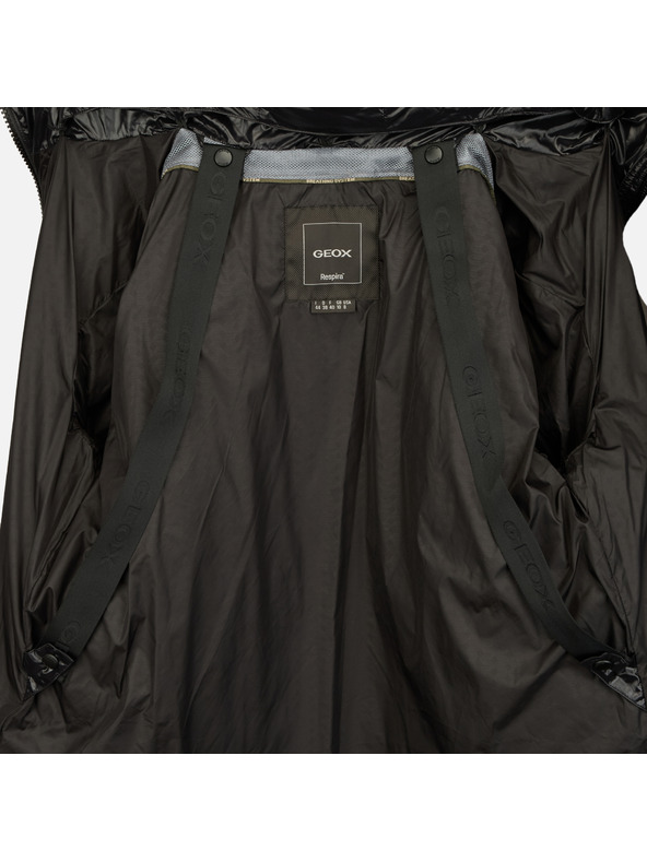 Geox Čierna dámska páperová bunda Geox Serilda