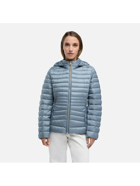 Geox Svetlomodré dámske páperové bundy Geox Jaysen