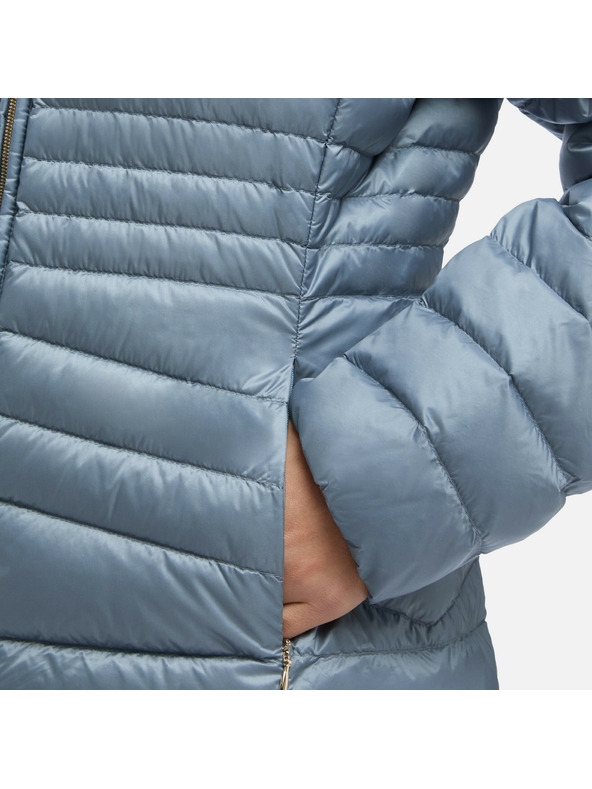 Geox Svetlomodré dámske páperové bundy Geox Jaysen