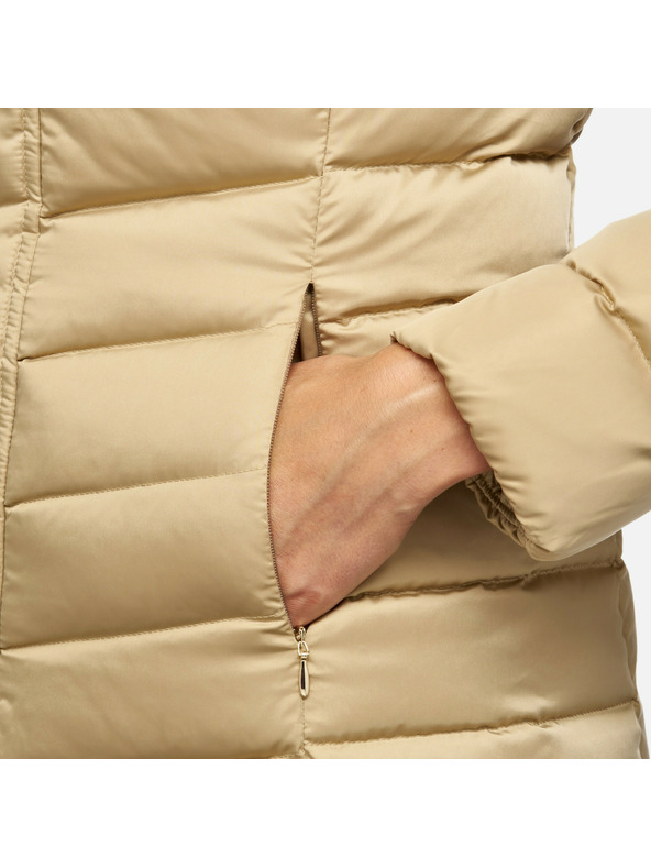 Geox Béžová dámska páperová bunda Geox Bettanie