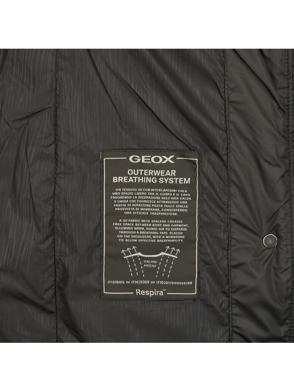 Geox Čierna dámska páperová bunda Geox Catria