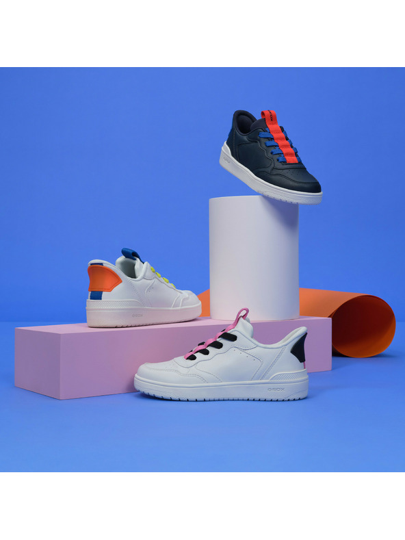 Geox Biele dievčenské tenisky Geox Washiba Fast In