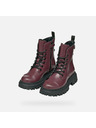 Geox Vínová dievčenská členkové topánky Geox Maquinnens Girl