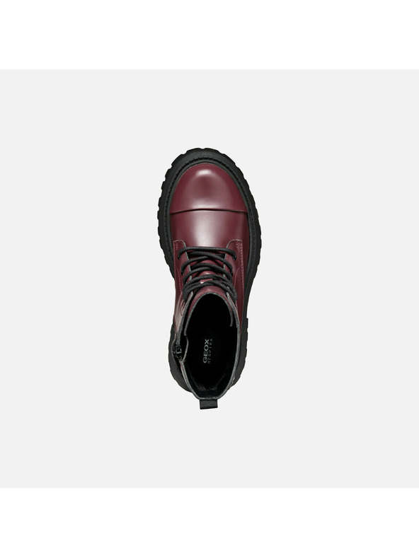 Geox Vínová dievčenská členkové topánky Geox Maquinnens Girl