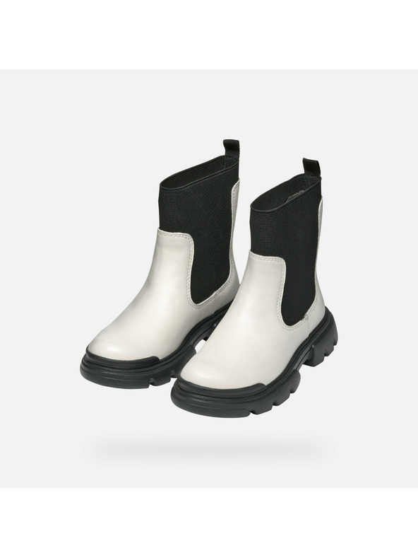 Geox Krémová dievčenská členková obuv Geox Junette