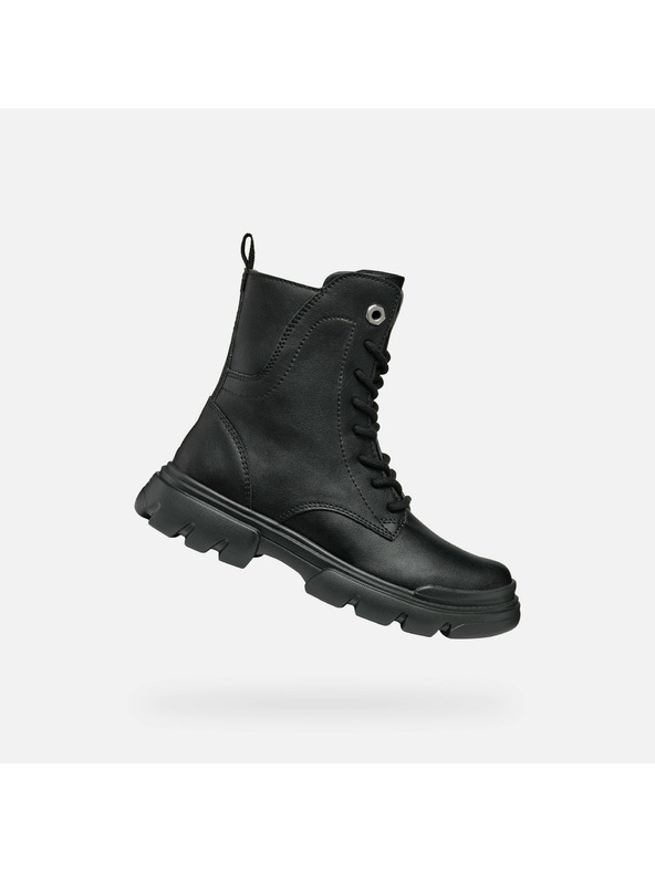 Geox Čierne dievčenské členkové topánky Geox Junette