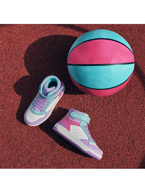 Geox Fialová dievčenská členková obuv Geox Washiba Girl