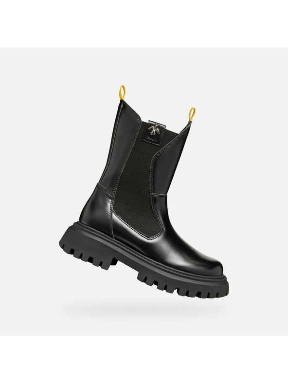 Geox Čierna dievčenská členková obuv Geox Maquinnens Girl