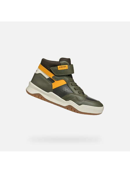 Geox Khaki chlapčenská členkové topánky Geox Perth Boy