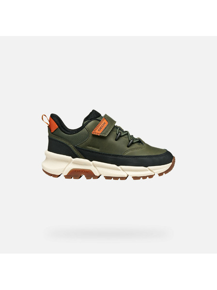Geox Khaki chlapčenské tenisky Geox Flexyper Plus