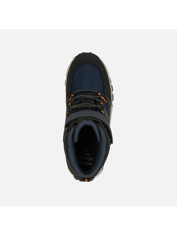 Geox Tmavo modré chlapčenské topánky pre prvé krôčky Geox Himalaya Boy B ABX