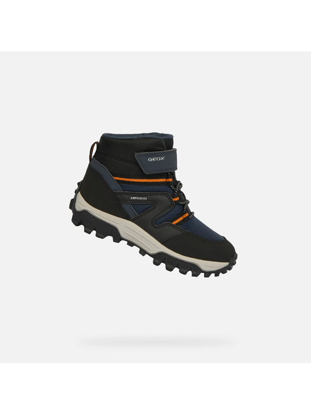 Geox Tmavo modré chlapčenské topánky pre prvé krôčky Geox Himalaya Boy B ABX