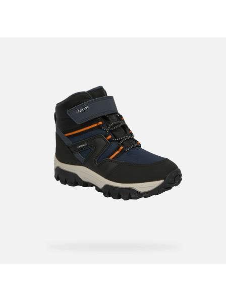 Geox Tmavo modré chlapčenské topánky pre prvé krôčky Geox Himalaya Boy B ABX
