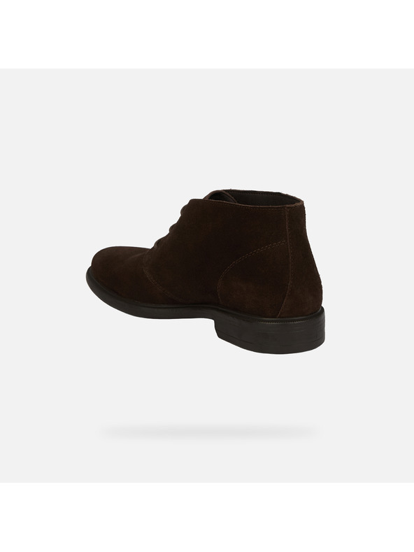 Geox Tmavo hnedá pánska členkové topánky Geox Terence